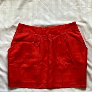 Red Mini Skirt w/ Pockets